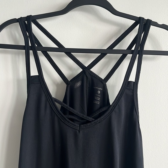 Women’s [L] Tank top casual, sport, yoga top, black, straps criss cross style - Picture 2 of 11